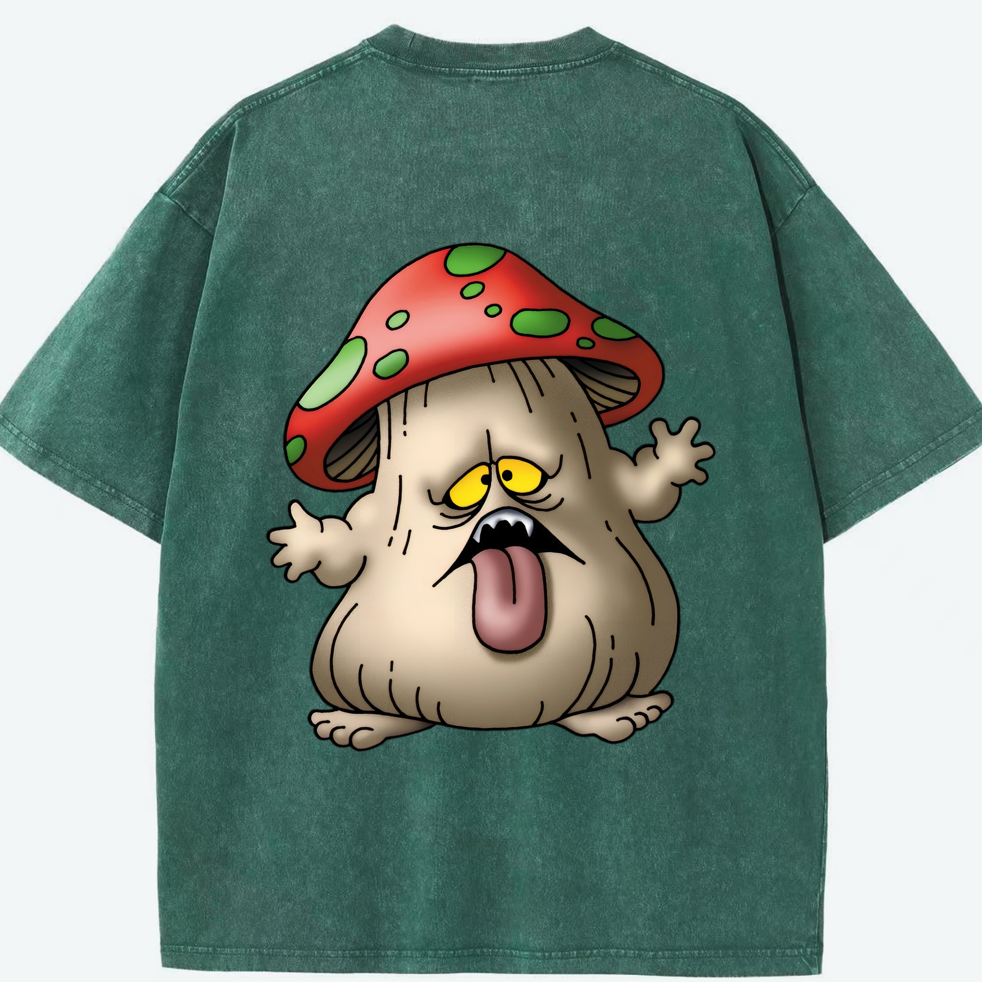 （画像用） ドラゴンクエスト Doragon Kuesuto Dragon Quest 綿100% ヴィンテージ風 半袖Tシャツ（背面プリント）